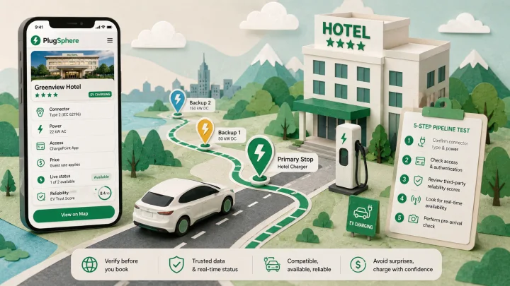 How to Verify a Hotel EV Charger Before Booking – 5‑Step Pipeline